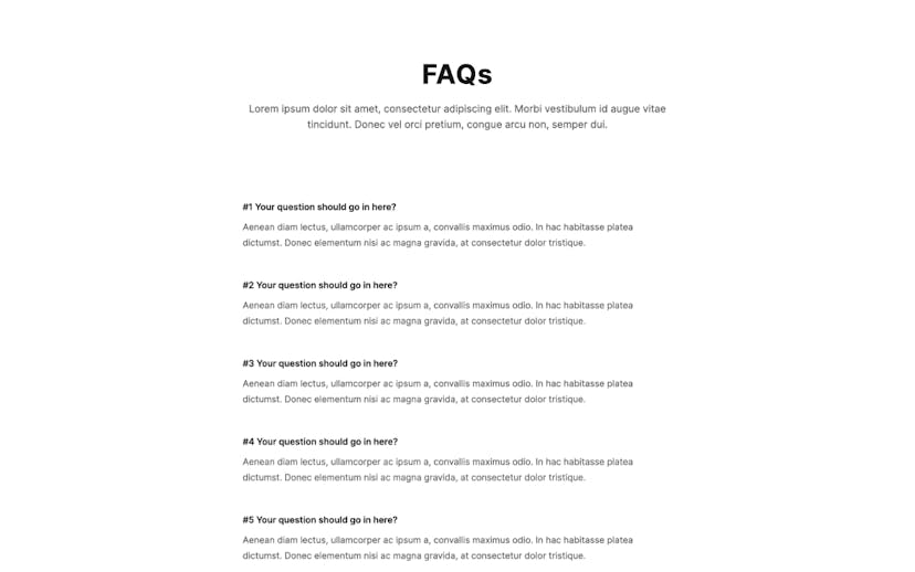 FAQ Component